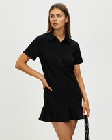 Thumbnail for your product : Atmos & Here Atmos&Here - Women's Black Mini Dresses - Amira Mini Shirt Dress - Size 8 at The Iconic