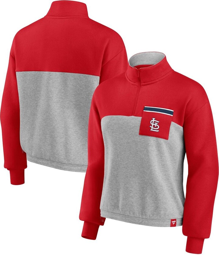 Fanatics Branded Red St. Louis Cardinals Core Team Crossover V-Neck Pullover Hoodie