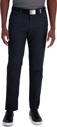 Haggar Men's The Active Series Slim/Straight Fit Flat Front Pant