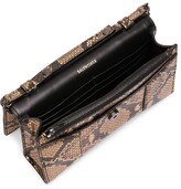 Thumbnail for your product : Balenciaga Hourglass Embossed Python Wallet-On-Chain