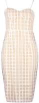 Thumbnail for your product : boohoo Check Mesh Cupped Midi Dress