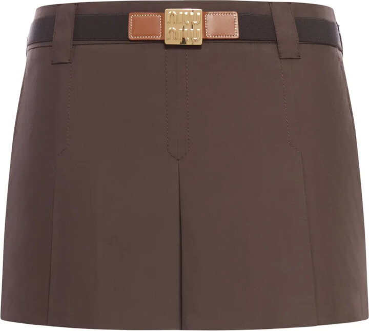 Miu Miu Cotton Mini Skirt