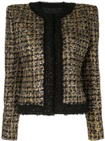 Thumbnail for your product : Balmain Sequined Cropped Tweed Jacket