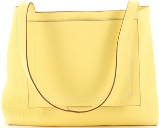 65096 auth HERMES Curry yellow Clemence leather TRIM 31 Hobo Bag