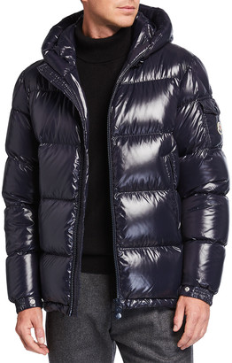 men shiny puffer jacket