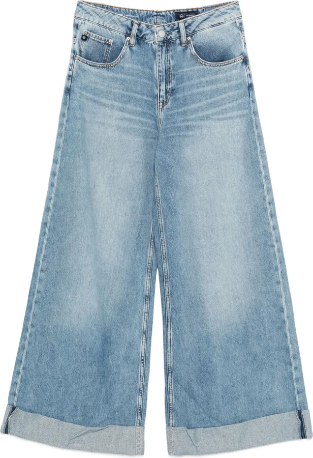 AG Jeans Whiskering-Effect Cuffed Jeans