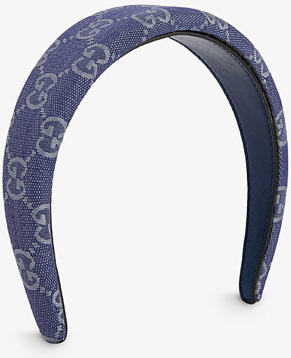 Gucci New Denim GG Monogram Dollar Calfskin Belt 100 40 Blue Tea Cuir