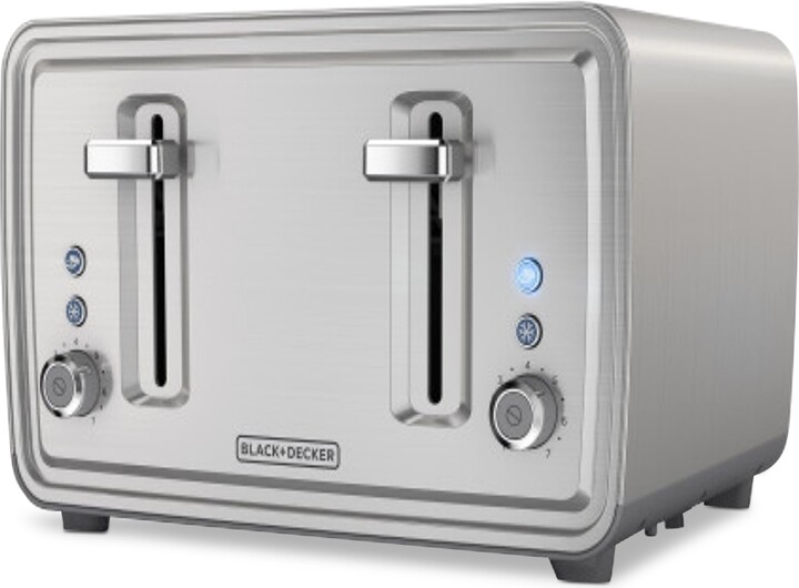 BLACK+DECKER 4-Slice Stainless Steel Toaster Oven (Silver) TO1700SG for  sale online