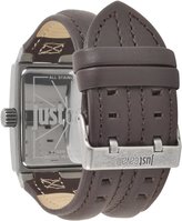 Thumbnail for your product : Just Cavalli Timesquare 3H Gray Dial Brown Strap Men's Watch