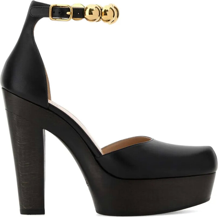 Chloé Ball-Strap Leather Pumps