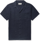Thumbnail for your product : YMC Malick Camp-collar Linen Shirt - Blue