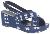 Thumbnail for your product : J.Crew Marcie fabric wedges in faded adire