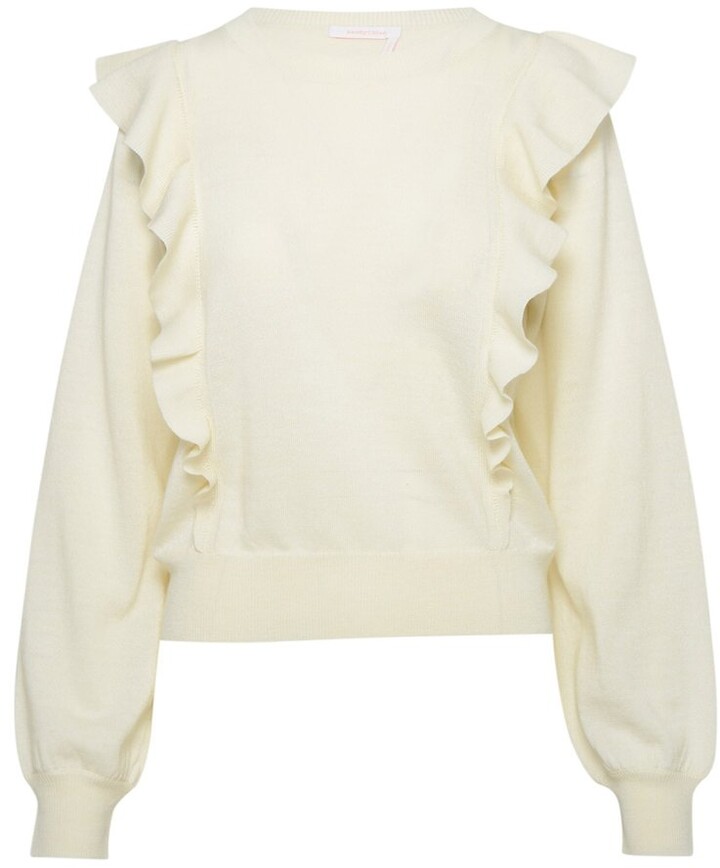 White Ruffle Sweater | Shop the world's largest collection of 