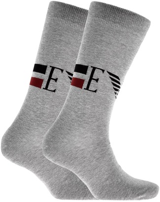 Giorgio Armani Emporio 2 Pack Socks Grey