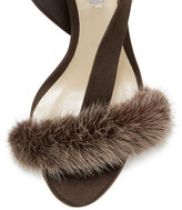 Thumbnail for your product : Olgana Paris L'Amazone Mink Fur Sandal, Brown