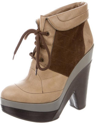 Derek Lam Leather Lace-Up Ankle Boots
