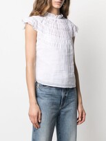 Thumbnail for your product : Frame Embroidered Cotton Blouse
