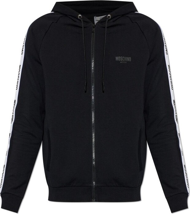 Moschino Logo Tape Zip Hoodie