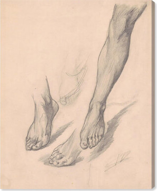 World Menagerie Studies of Feet Canvas Vintage Figurative by
