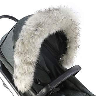Baby Jogger For-Your-Little-One Fur Hood Trim Pram Compatible on Baby Jogger, Beige