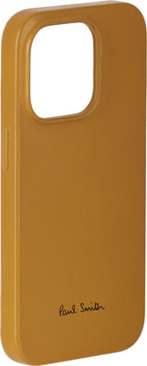 Paul Smith Yellow Native Union Edition Leather MagSafe iPhone 14 Pro Case