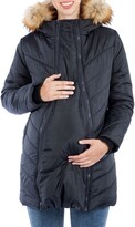 Thumbnail for your product : Modern Eternity Faux Fur Trim Convertible Puffer 3-in-1 Maternity Jacket