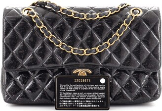 Chanel Vintage Classic Double Flap Bag Quilted Glitter Patent Medium -  ShopStyle
