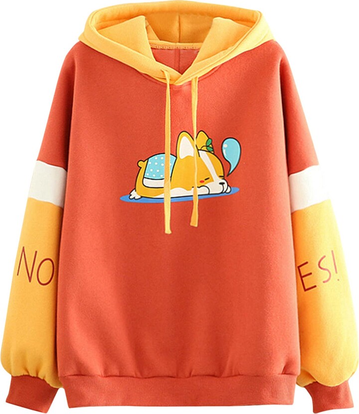 LindoMaker womens wide neck hoodie red y2k hoodie trendy oversized