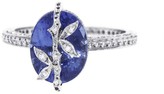 Thumbnail for your product : Cathy Waterman Oval Blue Sapphire Bamboo Engagement Ring