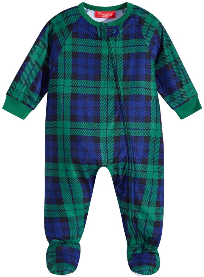 Matching Baby Black Watch Plaid Family Pajamas, Created for Macy's
