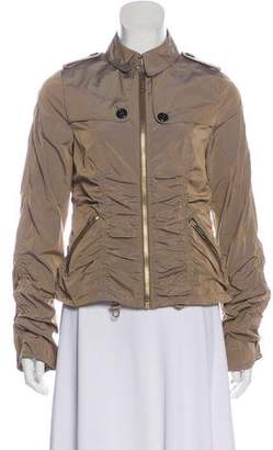 Burberry Pleated Zip-Up Casual Jacket