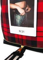 Thumbnail for your product : No.21 tartan photo-print shopper