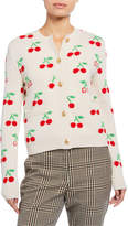 Thumbnail for your product : Gucci Cherry Jacquard Wool Cardigan