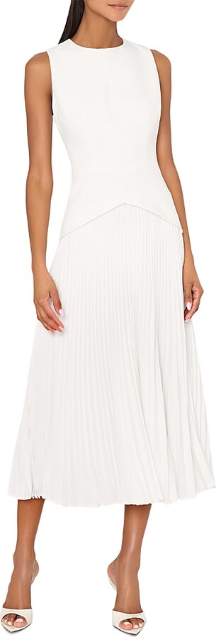 Milly Haddy Pleated Midi Dress