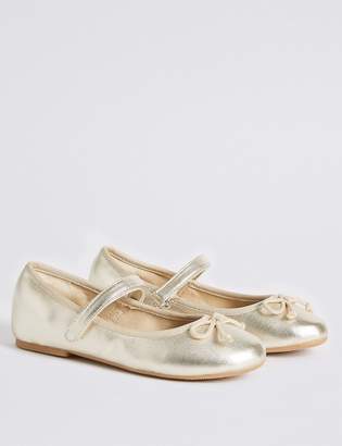 Marks and Spencer Kids Metallic Ballet Shoes (5 Small - 12 Small)