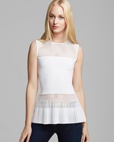 Thumbnail for your product : Torn By Ronny Kobo Top - Aurelie Open Stitch Peplum