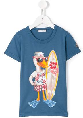 Moncler Kids duck print T-shirt