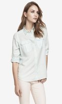 Thumbnail for your product : Express Linen-Cotton Original Fit Shirt