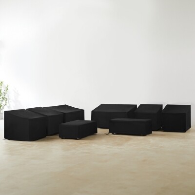 Crosley Furniture Outdoor 2 Loveseats and 4 Chairs with 2 Coffee Tables Furniture Cover