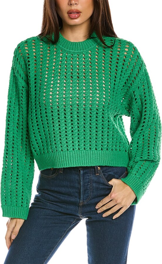 Design History Open Knit Crop Sweater ShopStyle