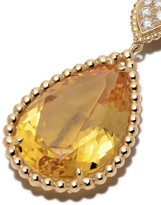 Thumbnail for your product : Boucheron 18kt yellow gold Serpent Boheme citrine and diamond S motif pendant earrings