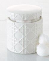 Thumbnail for your product : Kassatex Cane Embossed Porcelain Cotton Jar