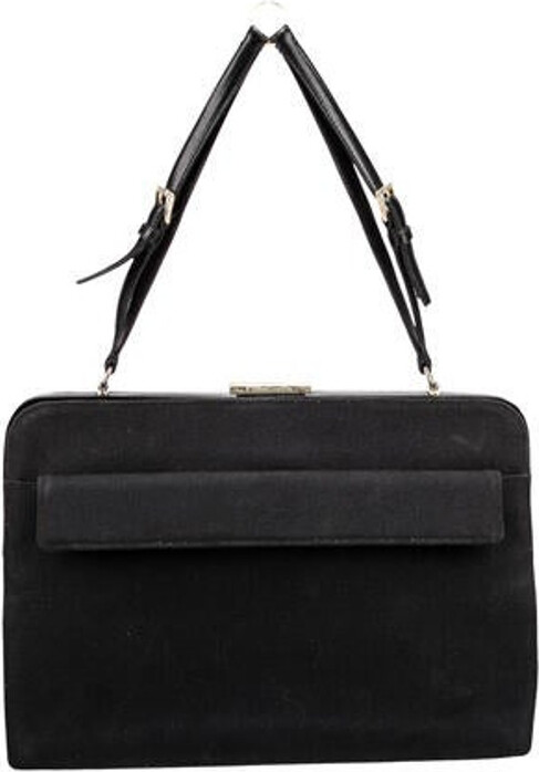PRADA-Logo-Nylon-Leather-Shoulder-Bag-Purse-NERO-Black-1BH978 –  dct-ep_vintage luxury Store