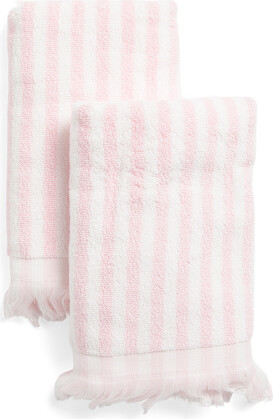 2pk Telham Striped Hand Towels | Cotton