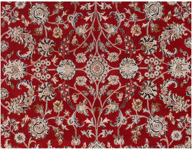 Bokara Rug Co., Inc. High-Quality Hand-Knotted Red/Ivory/Blue Area Rug