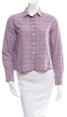 Band Of Outsiders Plaid Button-Up Top