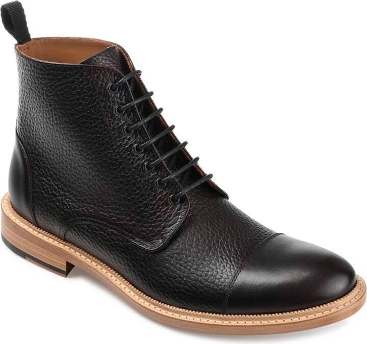Taft Men's Rome Fullgrain Leather Cap Toe Dress Boots Men's Shoes