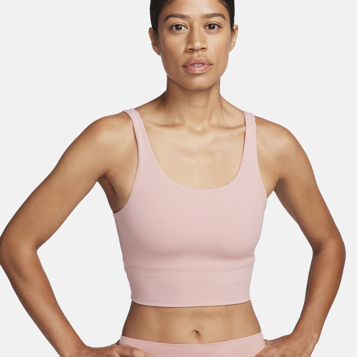 Nike Women's Zenvy Light-Support Non-Padded Longline Sports Bra in Pink -  ShopStyle