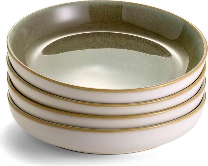 Sango Resona 41 fl.oz. Moss Green Stoneware Bowls (Set of 4)