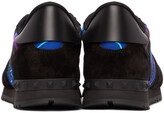 Thumbnail for your product : Valentino Garavani Black Neon Camo Rockrunner Sneakers
